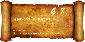 Gyebnár Katalin névjegykártya