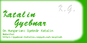 katalin gyebnar business card
